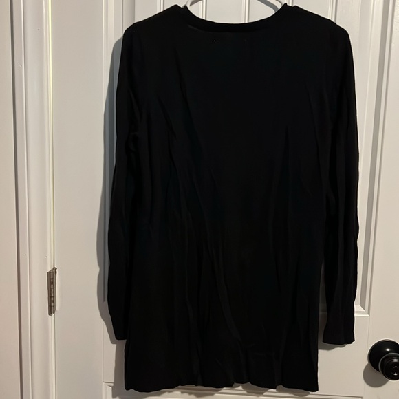 Michael Kors, black light knit, long sleeve dress with faux pocket zippers. - Picture 3 of 11